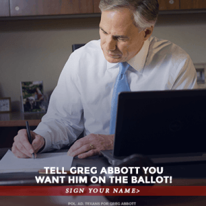 greg abbott on the ballot