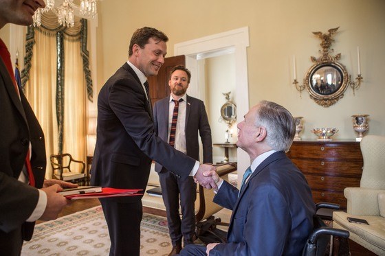 Governor Abbott Meets With Danish Ambassador To The United States Lars Lose