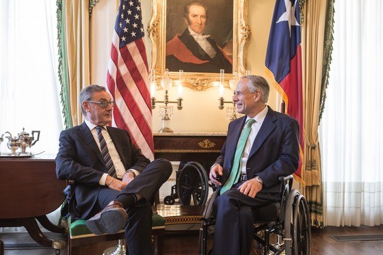 Governor Abbott Meets With Ambassador Of The European Union To The United States David O’Sullivan