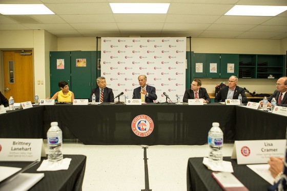 Governor Abbott Hosts Education Roundtable At Church Hill Middle School