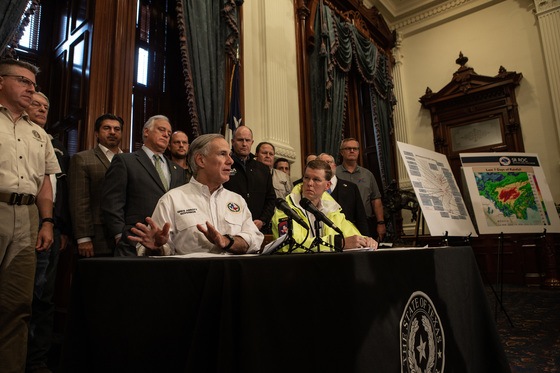 Governor Abbott Holds Press Conference On State Response To Severe Weather And Flooding In Texas