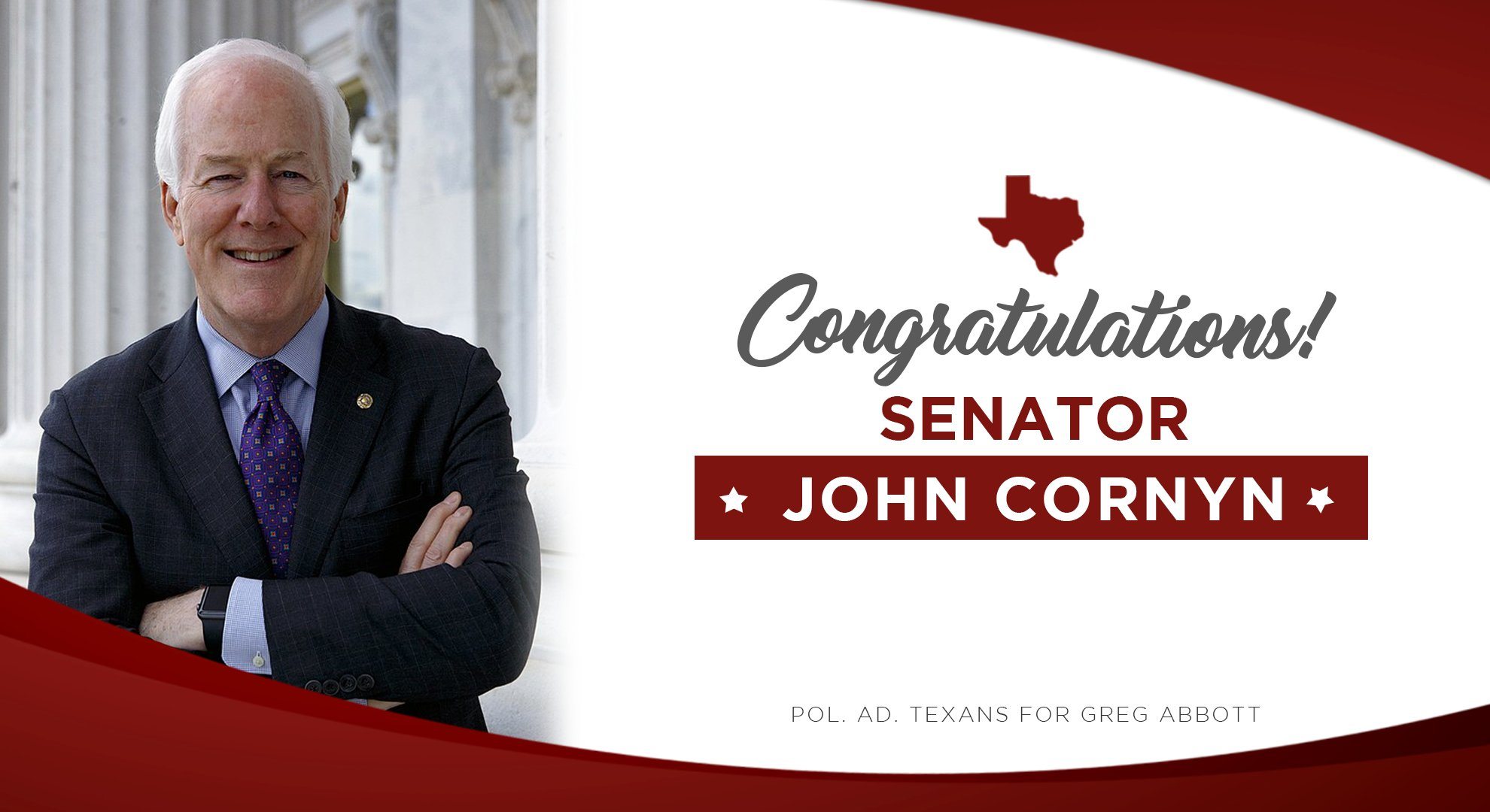 Governor Abbott Statement On Senator John Cornyn’s Republican Primary Victory