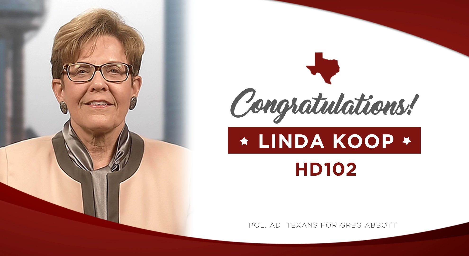 Governor Abbott Congratulates Linda Koop On Primary Win