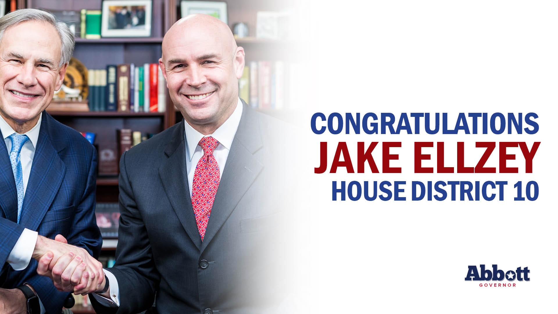 Governor Abbott Congratulates Jake Ellzey On Election Win