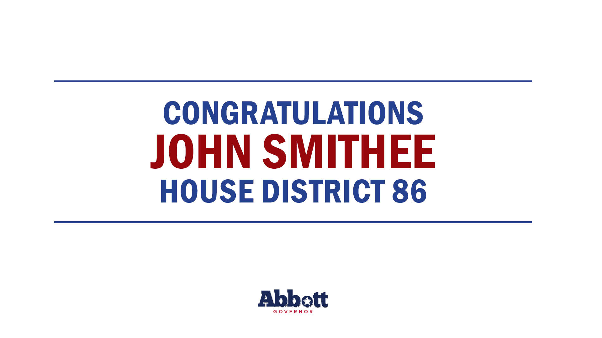Governor Abbott Congratulates Representative John Smithee Following Re-Election Win