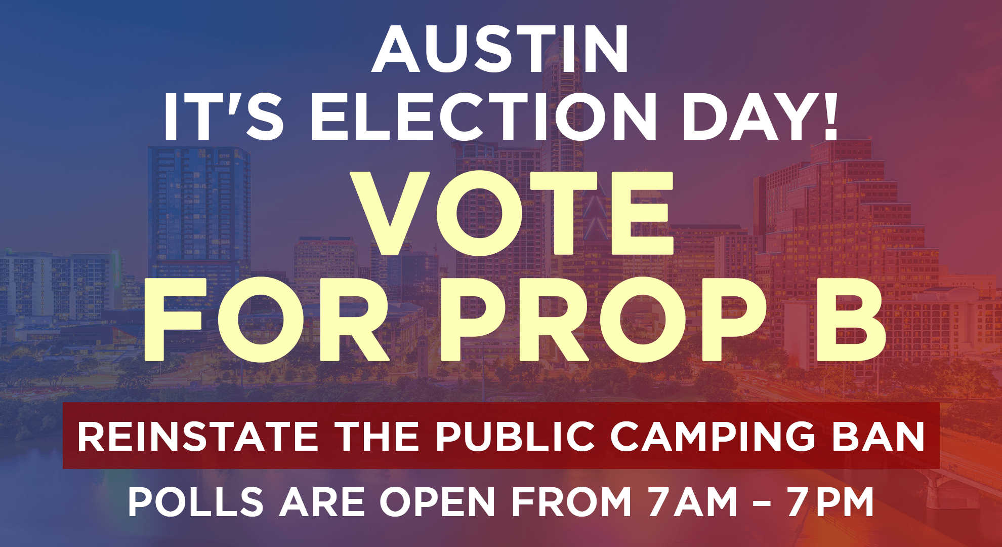 City of Austin Vote FOR On Prop B Greg Abbott