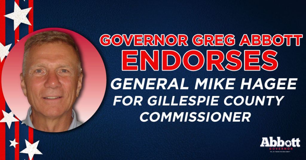 Governor Greg Abbott Announces Endorsement of General Mike Hagee - Greg ...