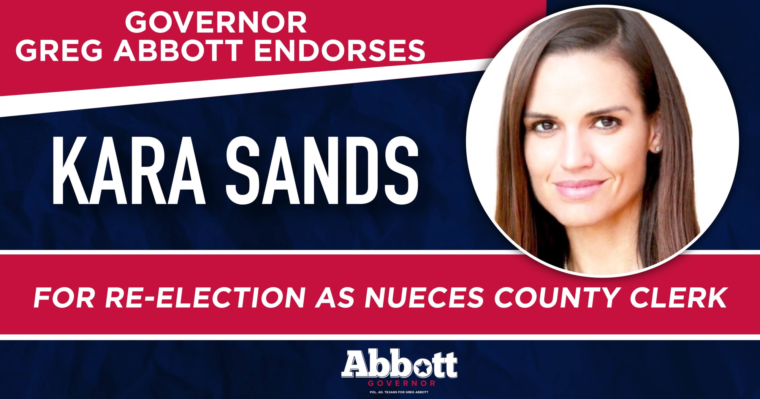 Governor Abbott Endorses Kara Sands For ReElection As Nueces County