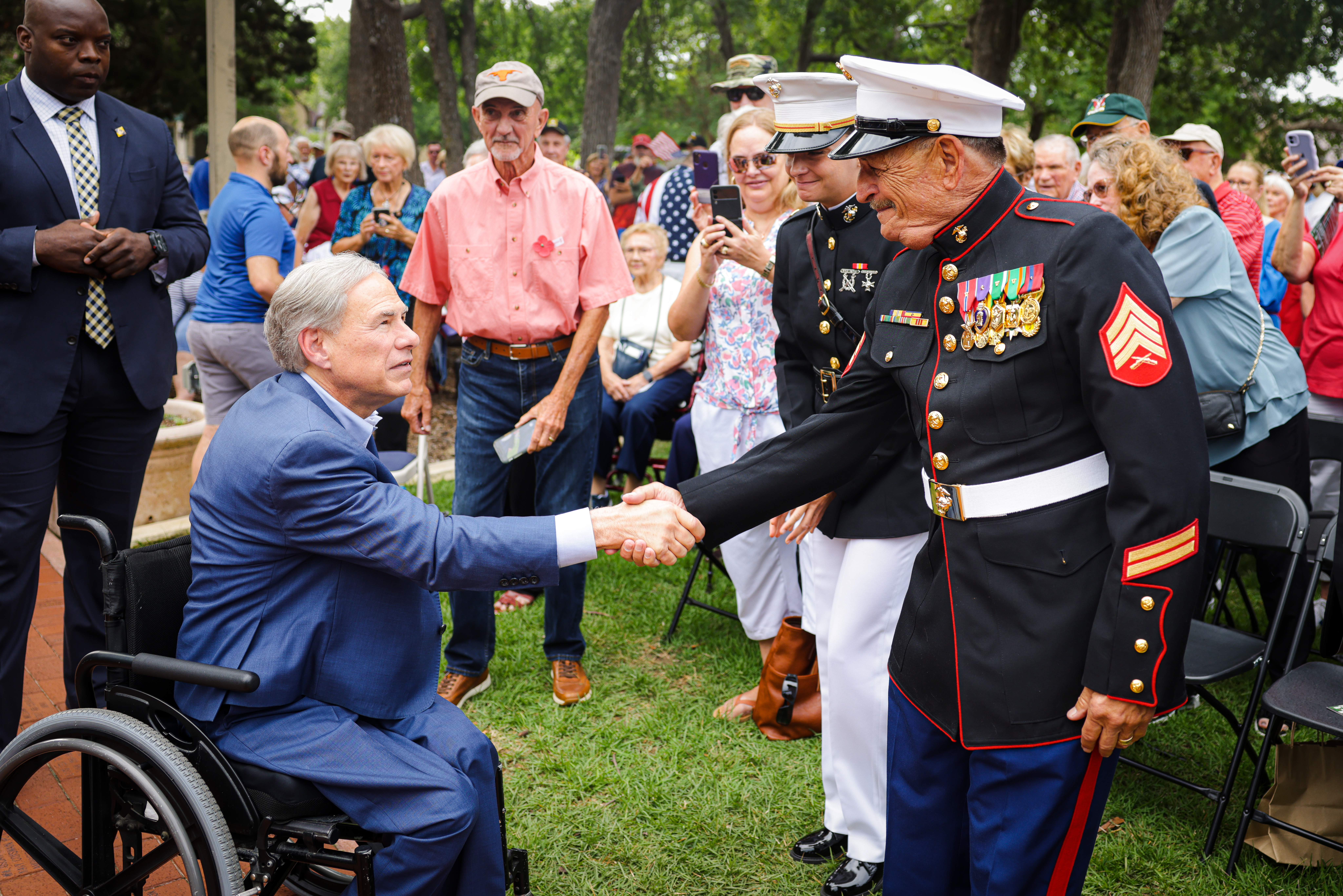 Governor Greg Abbott is supporting Texas veterans