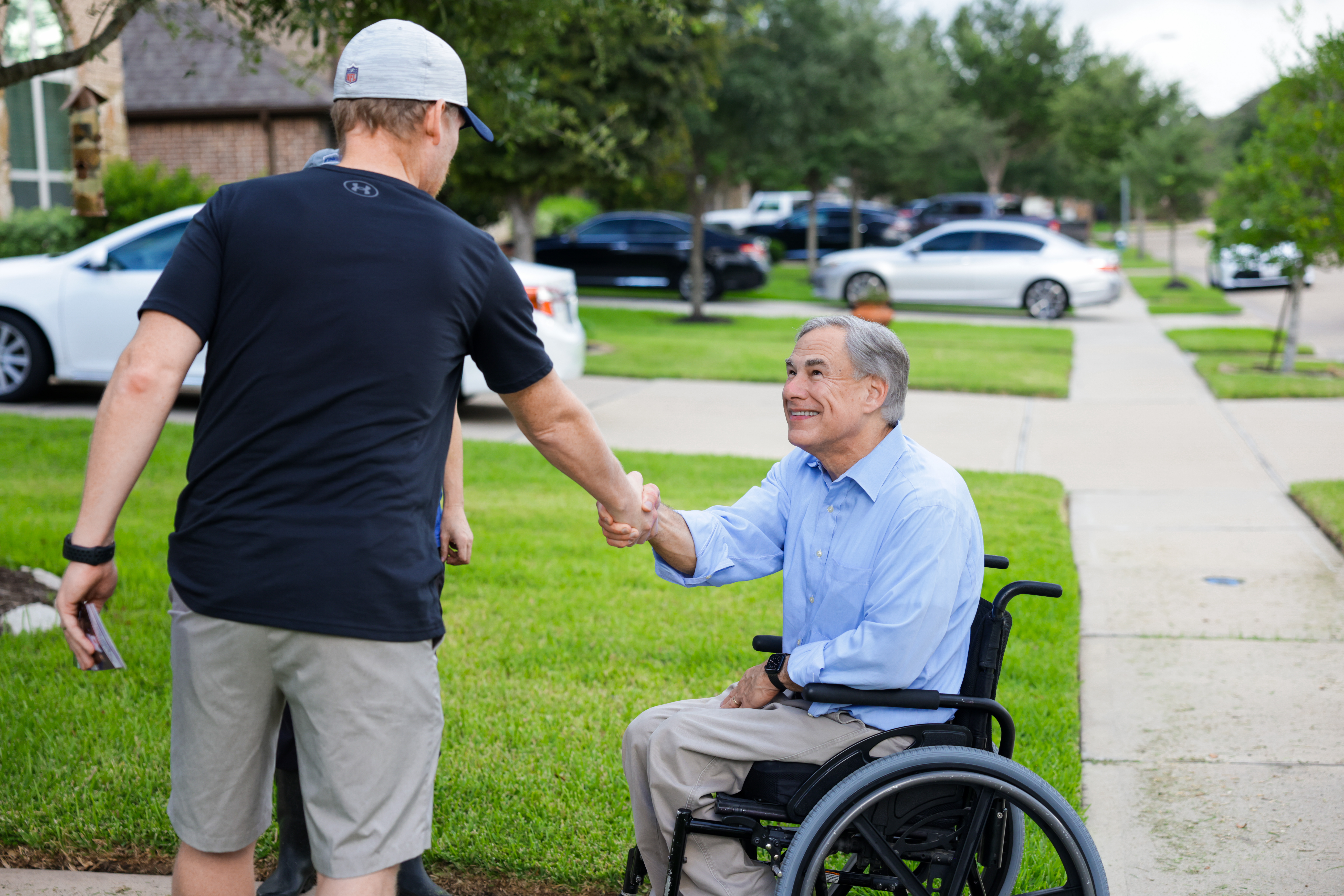 Greg Abbott meets with homeowners