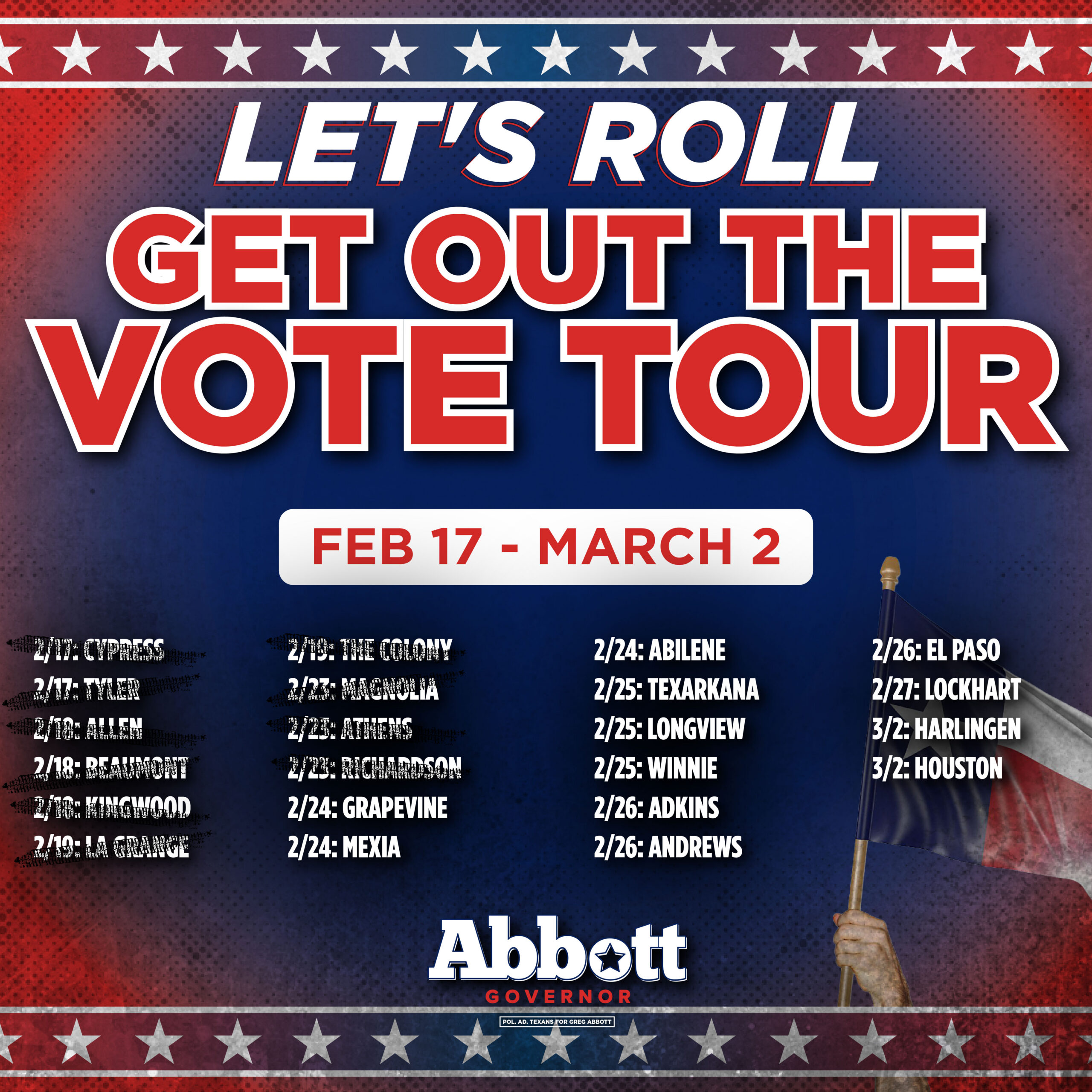 Greg Abbott GOTV Tour